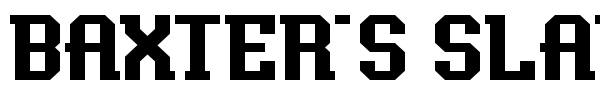 Baxter's Slab font preview